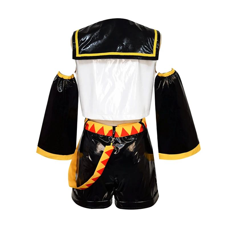 Just Saiyan2025  Kagaminee Rin/Len Cosplay with Ears Collab Series: Kagaminee Rin Len Cosplay Top Shorts Costumes Cosplay Outfit