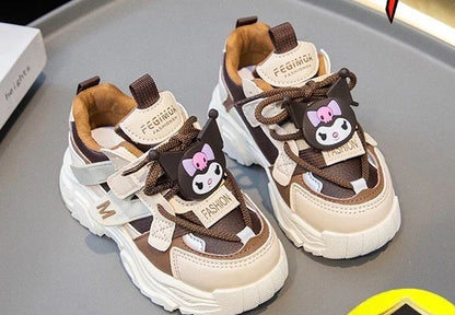 Girl Kuromi Sports Shoes Breathable Running Shoes Tennis Shoes New Sanrio Hello Kitty Kawaii Child Cartoon Casual Shoes Cute