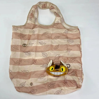 Cartoon Foldable Shopping Bags Thick Nylon Large Tote Reusable Polyester Portable Shoulder Women's Handbags Folding Pouch