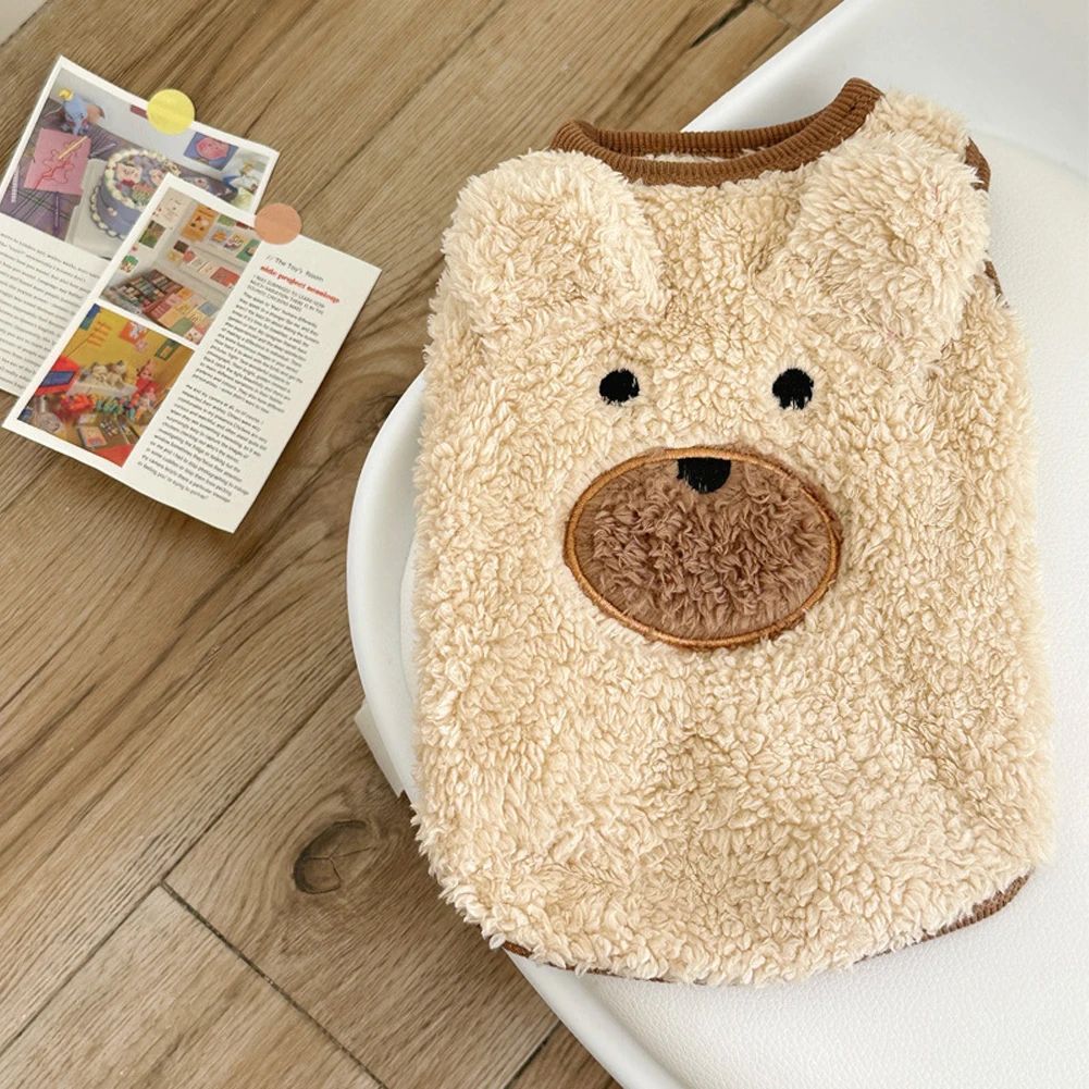 Roupa para Pet de Inverno Roupas de Cachorro Teddy Schnauzer Roupa de Cachorro 1.5-11.5kg Roupas de Inverno para Cães Colete Suéter de Ursinho de Pelúcia Macio