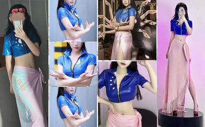 Anime Cosplay Costume Dress Outfits Nico Robin Cosplay Costume Glasses Party Wig Suit Costumes For Girl Halloween Carnival Suit