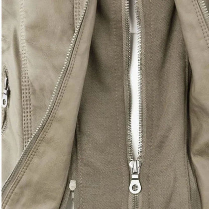 Gothic Faux Leather Jacket Women Coat 2025 Hoodies Winter Autumn Motorcycle Jacket Black Outerwear Leather PU Basic Jacket Coat