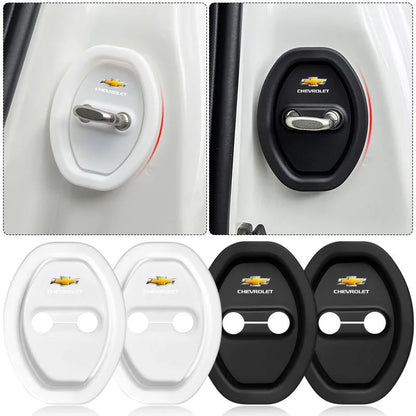 4 peças de silicone anticolisão protetor de fechadura de porta de carro para Chevrolet Colorado Cruze Captiva Malibu Trax Aveo Camaro