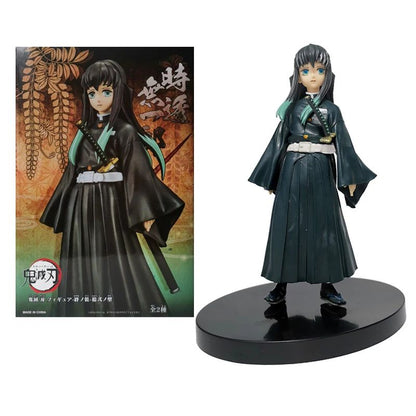 Boneco de Anime Demon Slayer Kimetsu No Yaiba Tanjiro Nezuko Zenitsu Figurine Inosuke Guerreiro Bonecos de Ação Colecionáveis Brinquedo Modelo