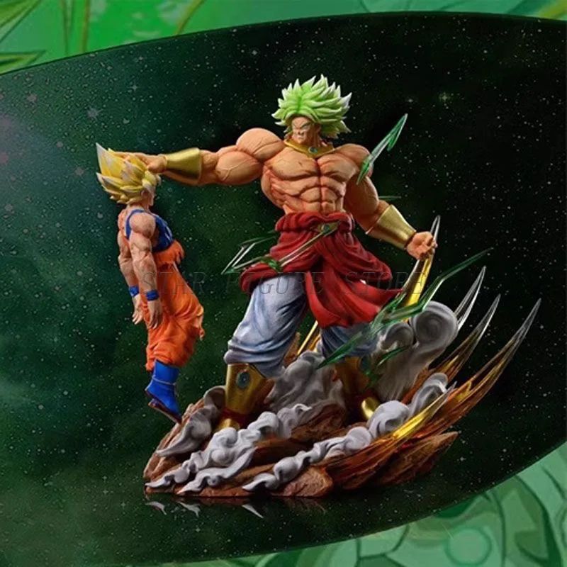 Gk Dragon Ball Boneco de Ação Broly vs Son Goku Estátua Figura PVC Coleção Enfeites Anime Broli Goku Modelo Brinquedos Presentes