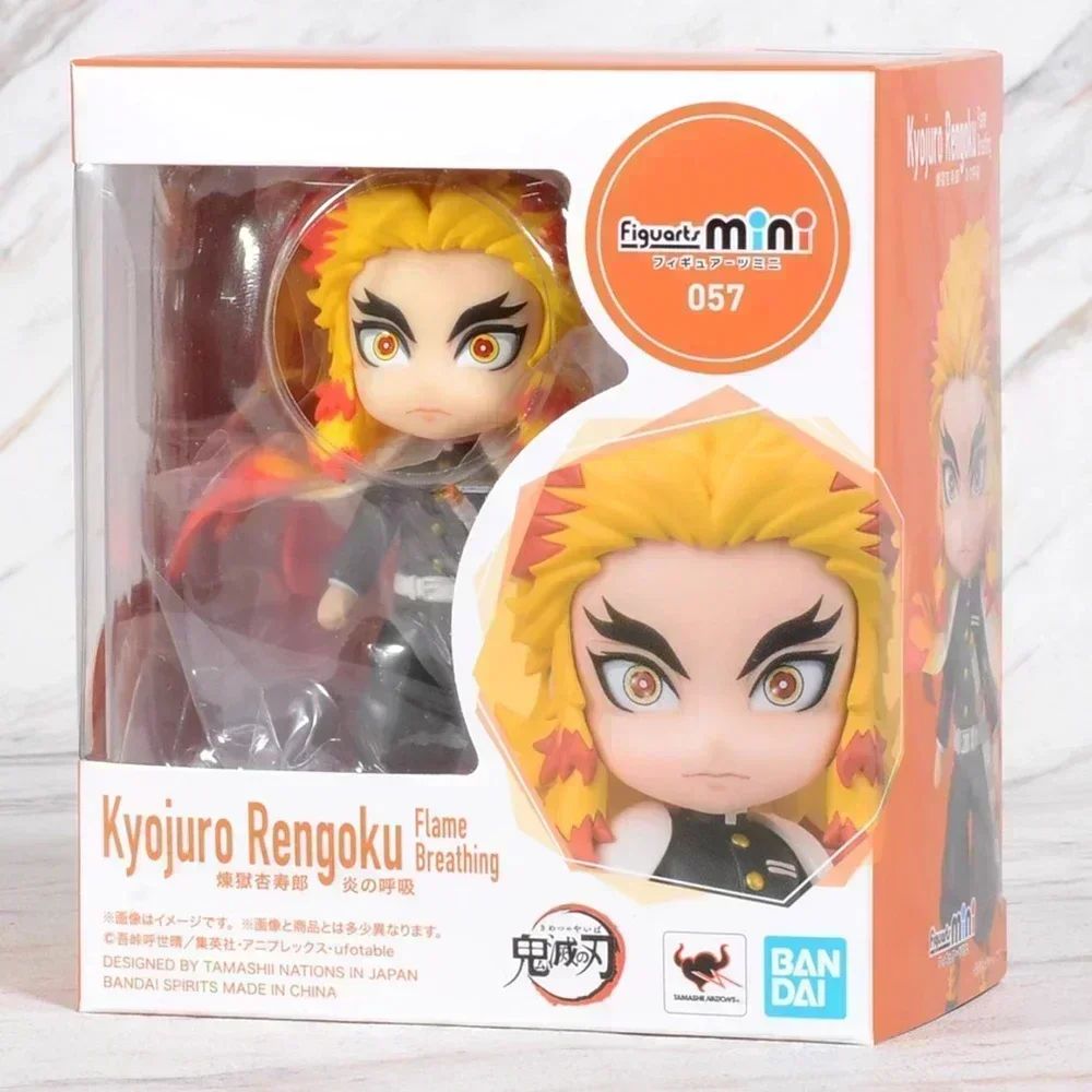 Em estoque Bandai Figuarts 100% original mini Demon Slayer Shinobu Kocho & Kamado Tanjirou Uzui Tengen Nezuko Anime Figure Toys WY