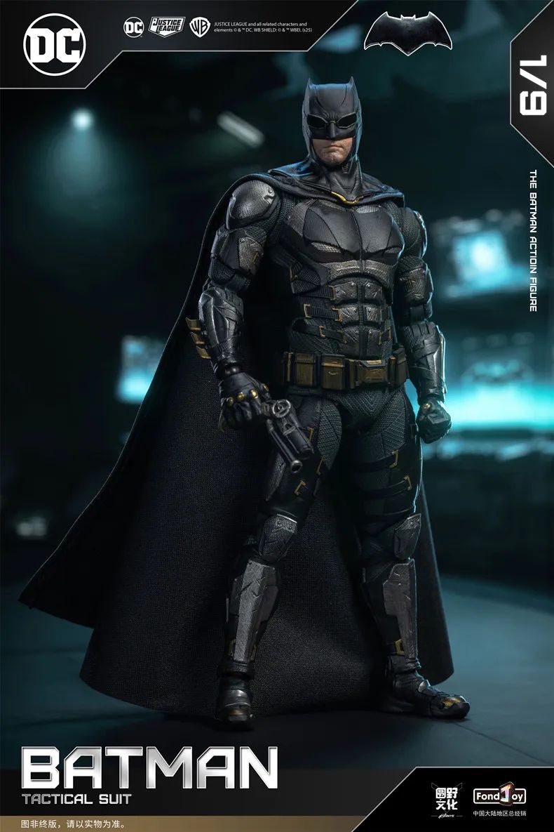 1/9 Original Fondjoy Bruce Wayne Batman Liga da Justiça Traje Tático Boneco de Ação Filme Zack Snyder's Detective Comics Brinquedos
