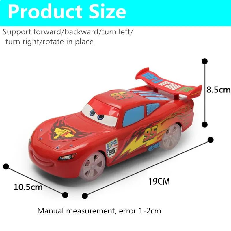 Carro de Brinquedo Elétrico Anime Carros 3 Pixar Relâmpago McQueen Homem-Aranha Quatro Canais Controle Remoto Modelo de Carro de Brinquedo Para Crianças Presente