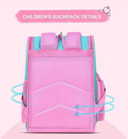 Mochila Escolar Infantil Meninas Ensino Fundamental 1º ao 6º Ano 6-12 Anos de Idade Fofa Leve Impermeável