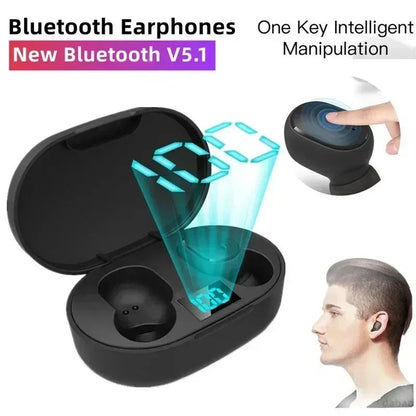 Fone de Ouvido Bluetooth Sem Fio E6S TWS Fone de Ouvido Bluetooth Sem Fio Fones de Ouvido Sem Fio com Cancelamento de Ruído com Microfone