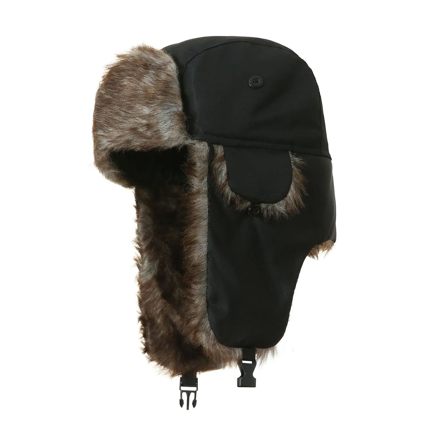 Chapéu de Inverno Unissex para Homens e Mulheres, Tipo Trapper, Aviador, Trooper, com Protetores de Orelha, Chapéu de Esqui, Novo Chapéu Bomber, Chapéu de Esqui Russo, Chapéu de Pelúcia Sintética
