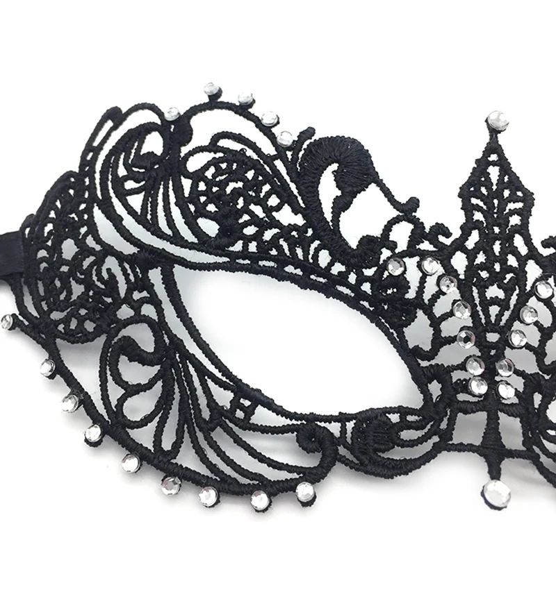 Gold and Silver Lace and Diamond Mask Eye Mask Masquerade Adult Male and Female Party Mask Sensual Women's Half Face