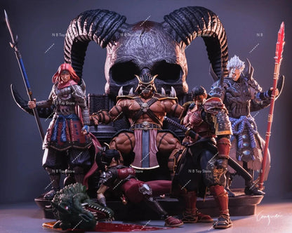 Em Estoque Storm Toys Mortal Kombat BOSS Final Shao Kahn DCMK14 Edição de Luxo Vilão Goro DCMK18 Boneco de Ação Modelo Brinquedos