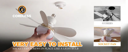 LED 40W ceiling fan light E27 with remote control for dimming, suitable for living room, study, household use, 85-265V