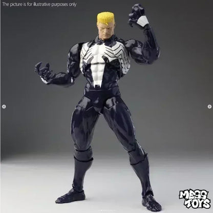 In stock NEW Mess Toys Venom Lethal Neighbor Spider Man Symbiotic Black Suit Messtoys Spiderman Anime Action Figure Model toys