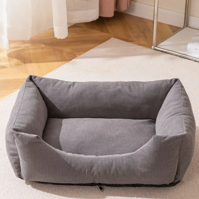 Colchão para Animais de Estimação de Inverno Engrossado, Cama de Gato Quente de Veludo Cotelê, Cama de Cachorro com Cobertura, Almofada para Dormir para Filhotes de Cães Pequenos e Gatinhos Cuscino