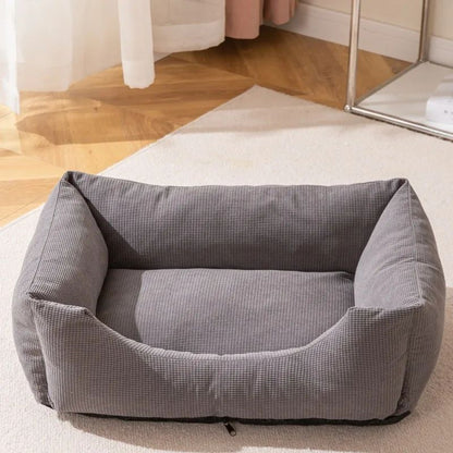 Colchão para Animais de Estimação de Inverno Engrossado, Cama de Gato Quente de Veludo Cotelê, Cama de Cachorro com Cobertura, Almofada para Dormir para Filhotes de Cães Pequenos e Gatinhos Cuscino