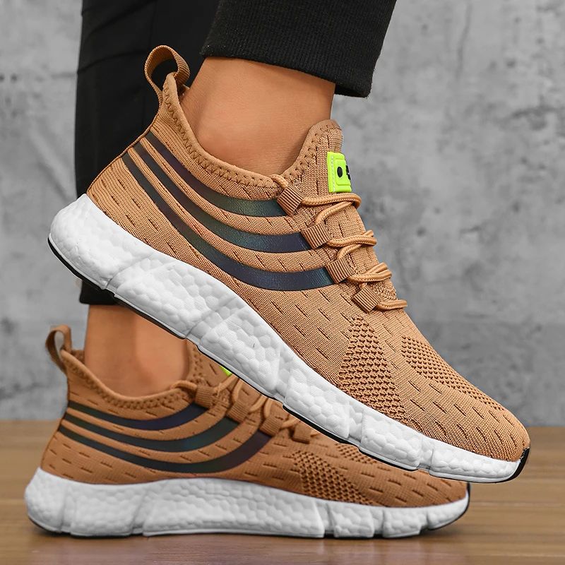 Tênis Esportivo Masculino Casual Leve Respirável Antiderrapante Calçados para Corrida e Caminhada ao Ar Livre Tênis Esportivo para Jogging