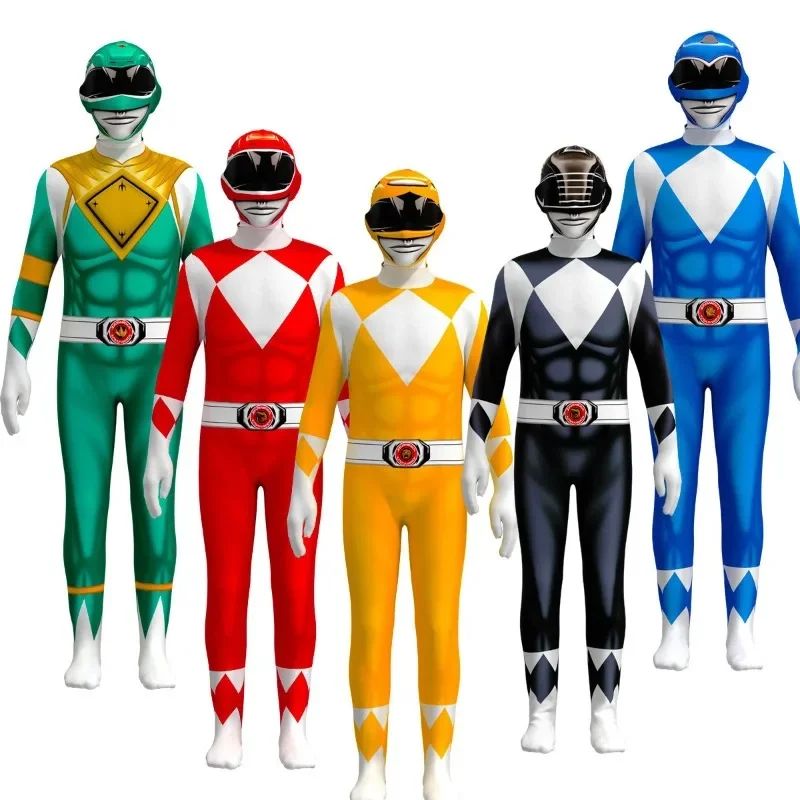 Adult Morpher Superhero Samurai Sentai Shinkenger Rangers Cosplay Fantasia Halloween Costume Mask for Men Boy