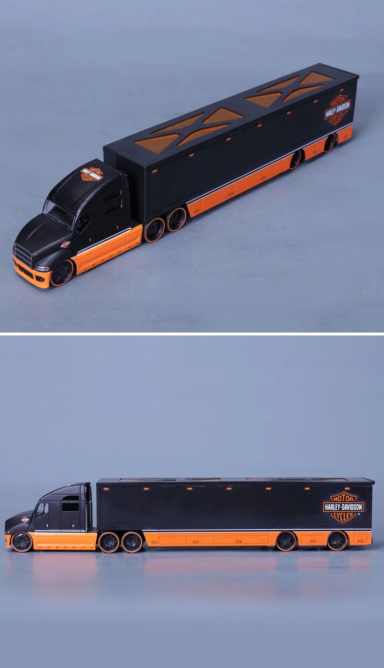 Em Estoque Maisto 1:64 Harley Davidson Mack Anthem Veículo de Transporte Pesado Contêiner Reboque Miniatura de Liga Fundida Brinquedo Carro