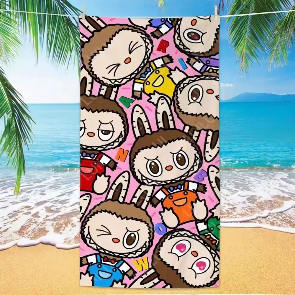 Hot selling labu BU beach towel, absorbent quick drying cartoon bath towel, machine washable, fast shipping, anti fading