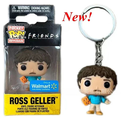 Chaveiro Funko Pocket Pop Friends RACHEL GREEN ROSS GELLER JOEY MONICA Chaveiros Figuras de Brinquedo Coleção Modelo Figura de Vinil