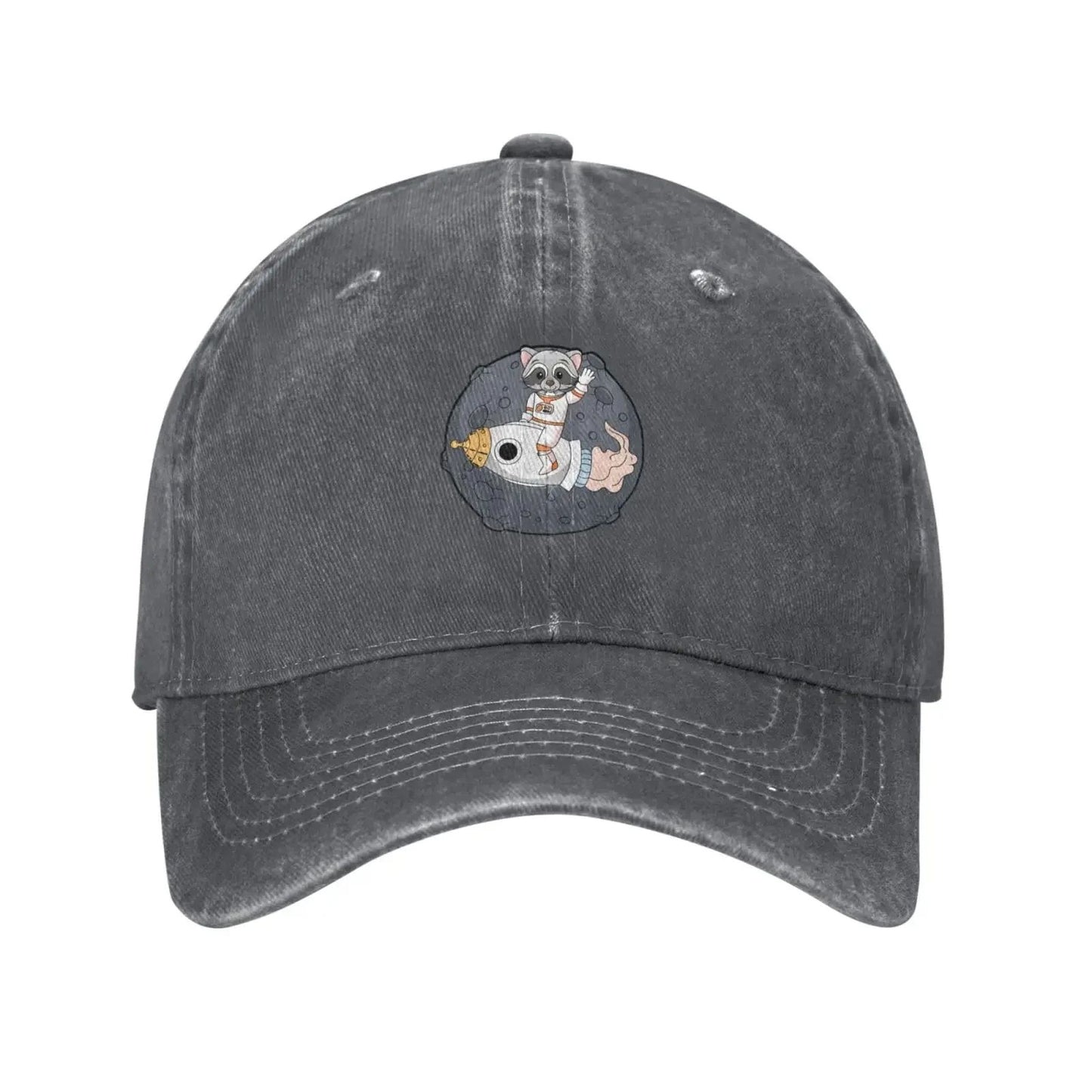 Cute Raccoon in Space Baseball Cap for Men Women Vintage Trucker Hat Hats Dad Caps
