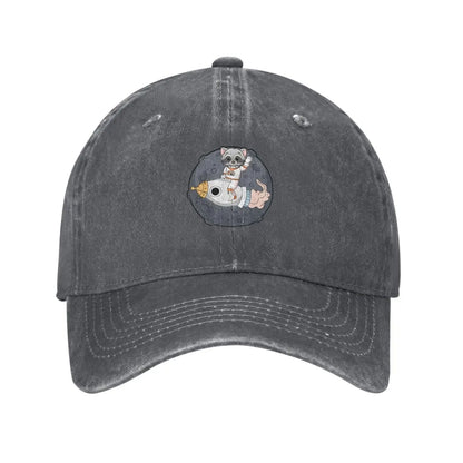 Cute Raccoon in Space Baseball Cap for Men Women Vintage Trucker Hat Hats Dad Caps