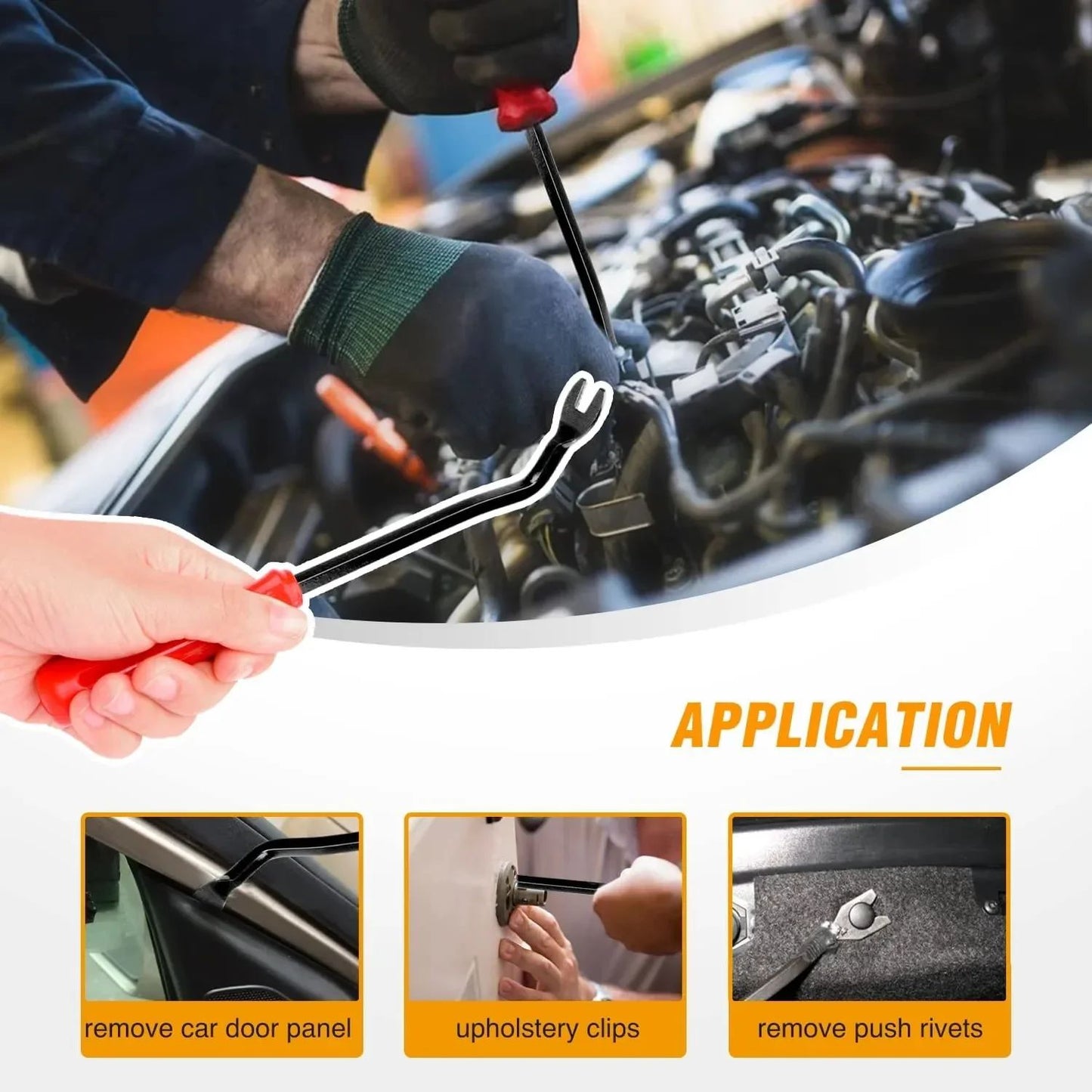 835 Fixadores de Retenção para Empurrar Automotivo, Clipes de Nylon Preto em Caixa Plástica para GM Ford Lexus Honda Chrysler Mazda Nissan Jeep Ford