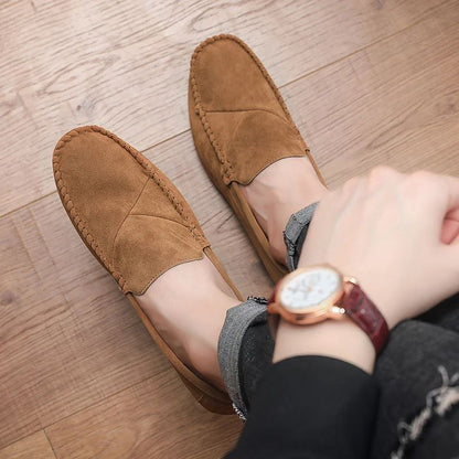 Fashion Suede Men Casual Shoes Male Lazy Shoes Breathable Comfort Slip-on Mens Driving Shoes Luxury Brand Loafers Moccasins