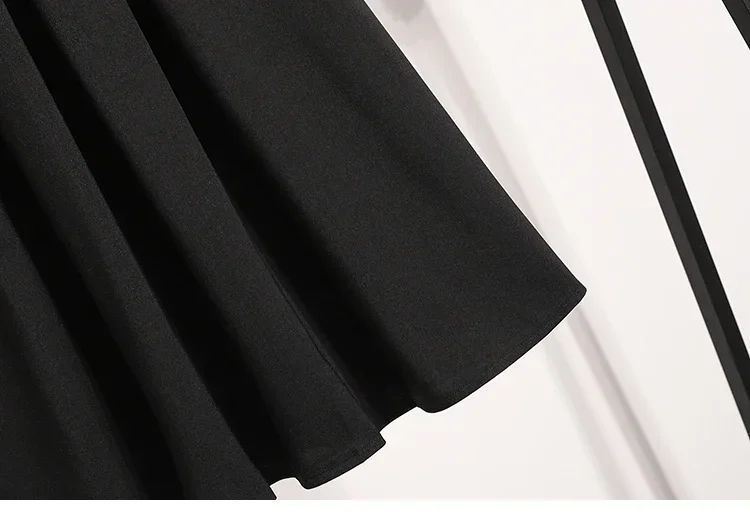 Solid Color Versatile Medium Length Skirt Pleated Plus Size A-Line Maxi Gown Cover Hip Spring Summer 2025 New Half-length Skirt