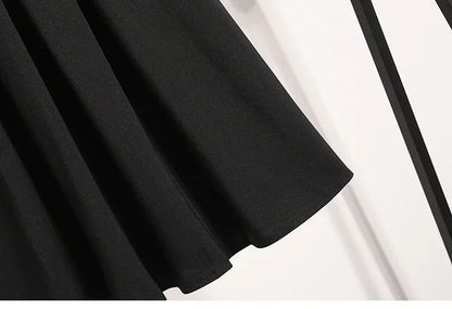 Solid Color Versatile Medium Length Skirt Pleated Plus Size A-Line Maxi Gown Cover Hip Spring Summer 2025 New Half-length Skirt