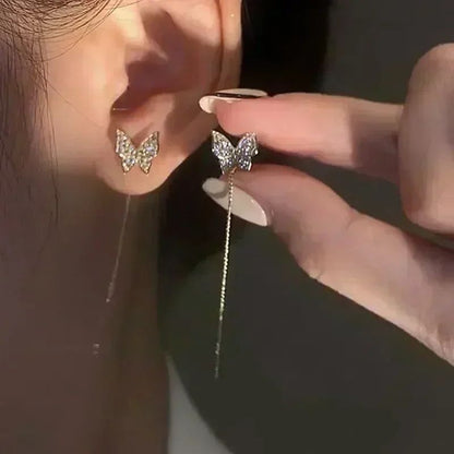 Brincos de Folhas Douradas com Cristal Verde para Mulheres Acessórios Diários de Individualidade Presentes de Joias para o Dia dos Namorados Aniversário