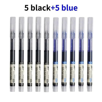 10/20PCS High Quality Needle Type Gel Pens Black Blue Red Ink Straight Liquid Pen  Stationery School & Office Supplies