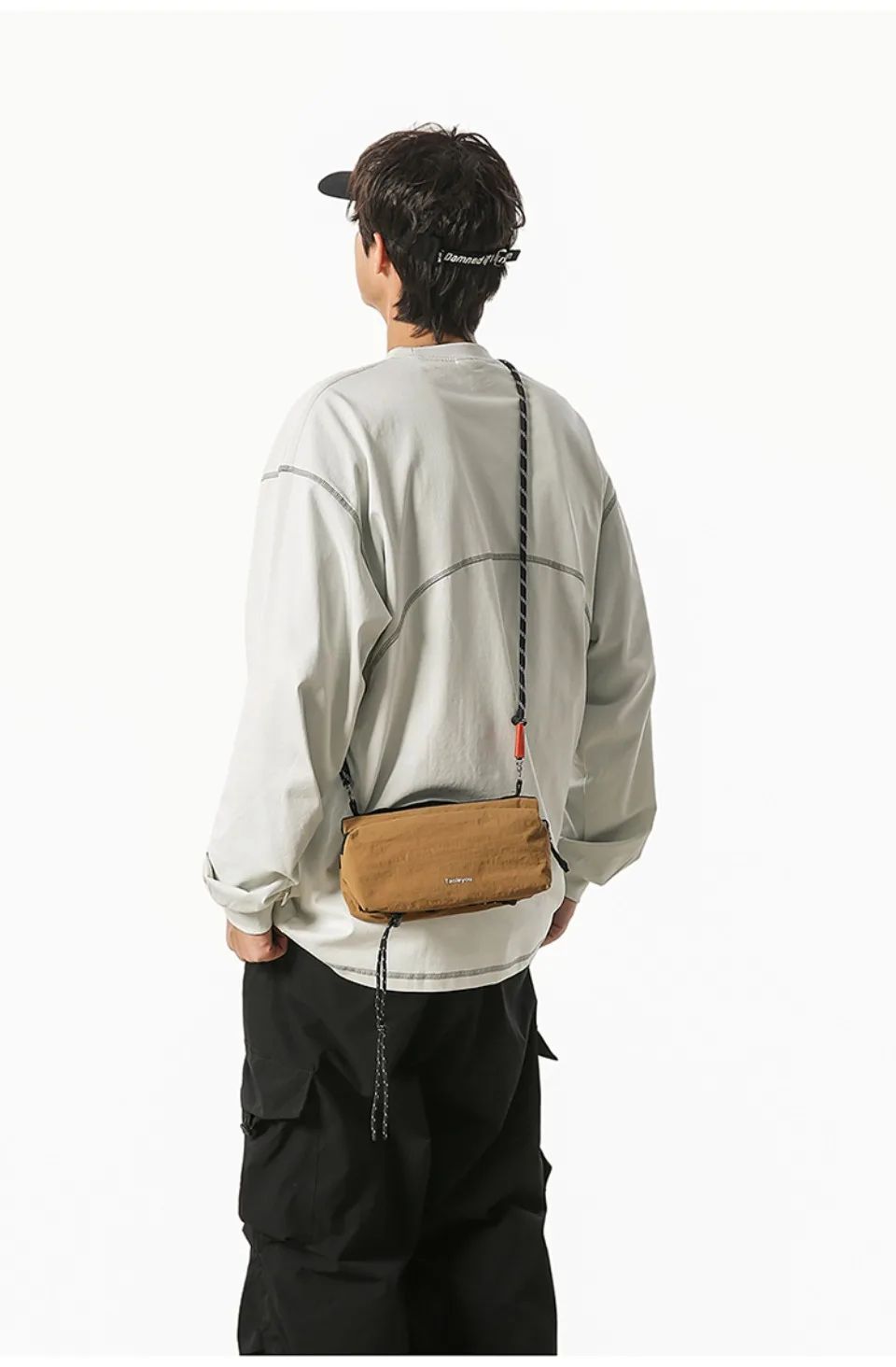 Unisex Camp Messenger Bag Large Capacity Shoulder Bag for Men Women Durable Nylon Hiking Travel Backpack