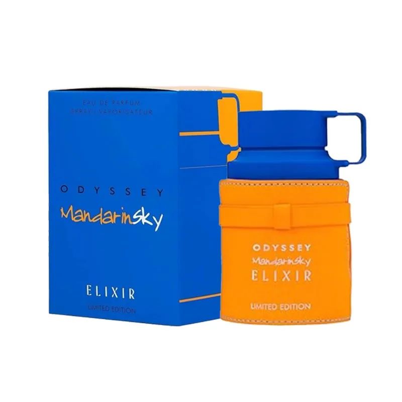Armaf Odyssey Mandarin Sky Elixir Eau de Parfum Spray 100ml Perfumes Árabes Originais Perfume Amadeirado Oriental Duradouro Colônia Masculina