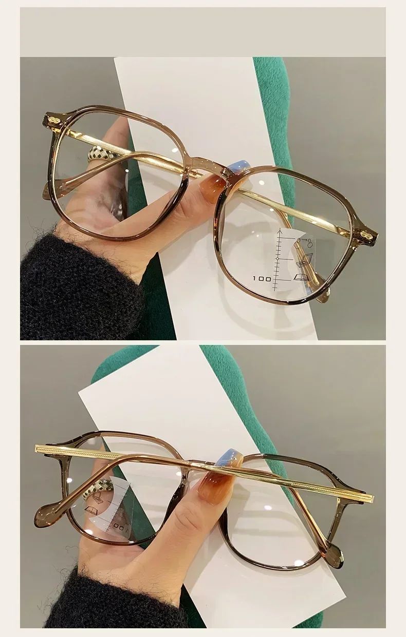 Fashion Multifocal Reaing Glasses Men Women Luxury Progressive Presbyopia Unisex Ultralight HD Lens Far Sight Eyewear +1.0+4.0