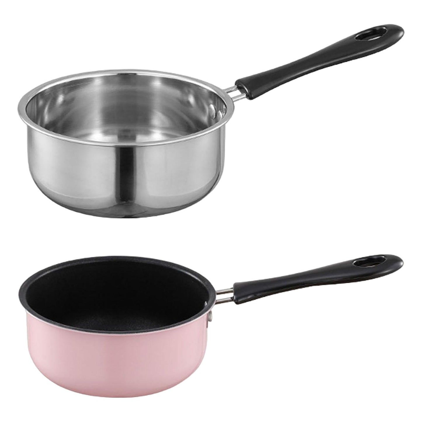 Panela Pequena Mini Panela de Sopa Utensílio de Cozinha com Alça Longa para RV Cozinha de Viagem Panela de Leite Aquecedor de Molhos Panela de Indução