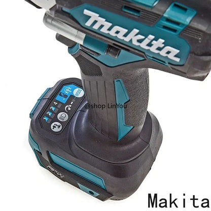 Parafusadeira Elétrica Sem Escova Makita DTW700, Furadeira Recarregável, Bateria e Carregador 18V, Fresadora para Madeira