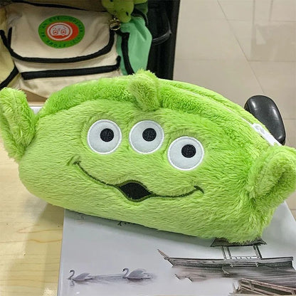 Disney Lotso Flip Alien Double Sided Pencil Case Cartoon Cute Pen Storage Bag Fuuny Child Birthday Gift