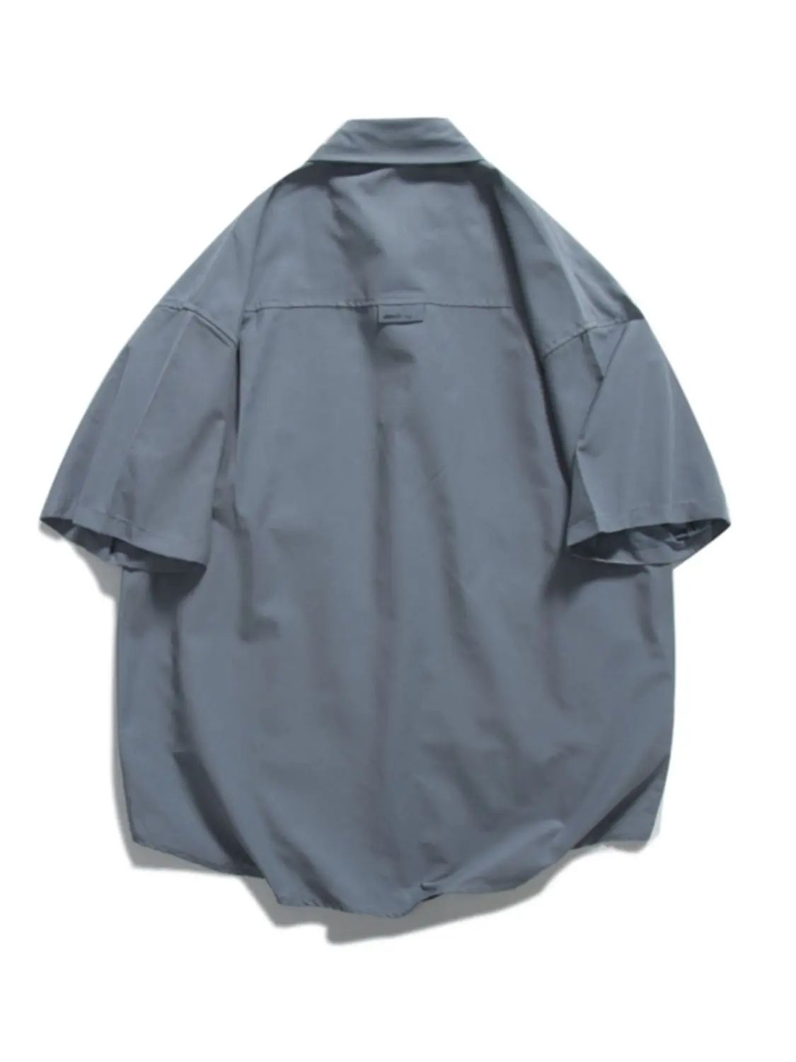 Stylish Y2k Men's Shirts Summer Korean Cargo Shirts for Men Black Multi-Pocket Hip Hop Men Clothing Punk Gothic Streetwear