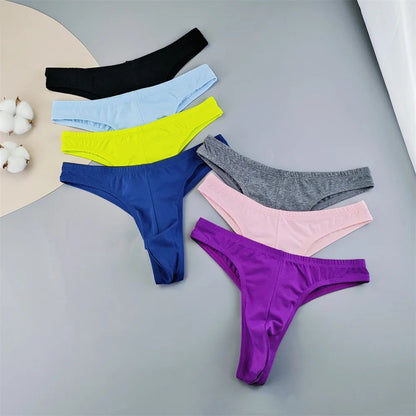 NEW 2025 Big Men Sexy Thongs Cotton Underwear Plus Size Male Convex Pouch G-string Briefs M/L/XL/XXL/XXXL