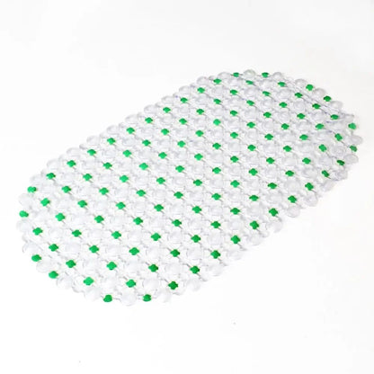 1pc Tapete de Banho Antiderrapante de PVC Retangular Macio para Chuveiro Banheiro Tapete de Massagem com Ventosa Antiderrapante Grande