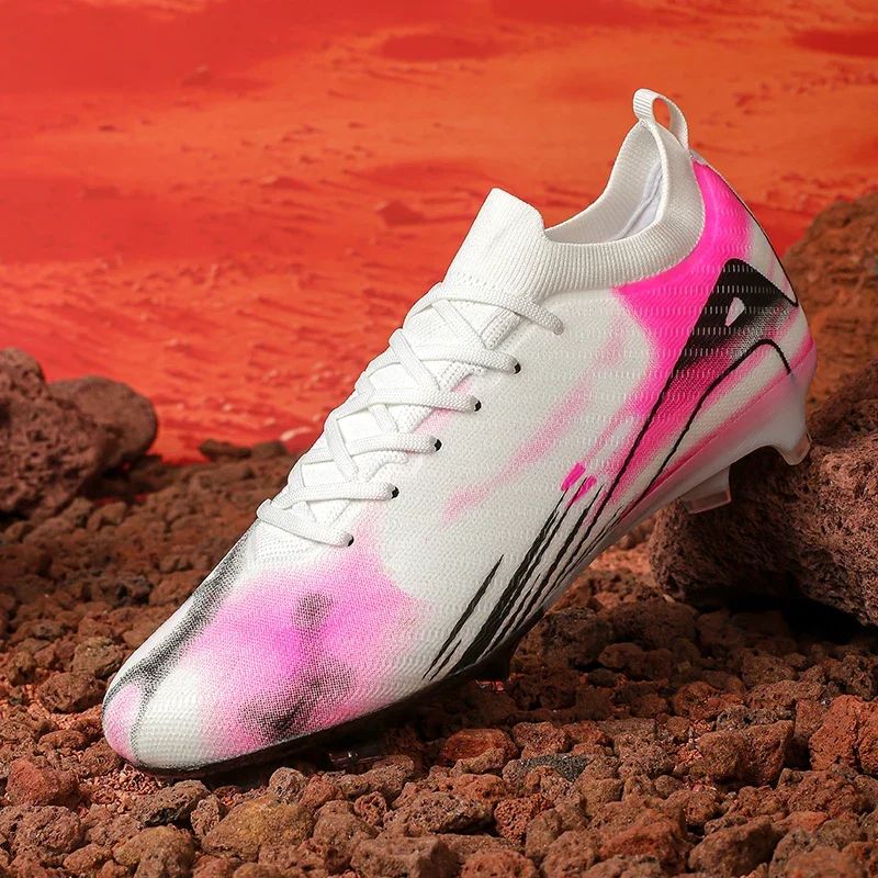 New Men Football Boots Cleats Outdoor Soccer FG Ultralight Match Soccer Shoes Training Shoes Drop Shipping Non-Slip Long Spikes