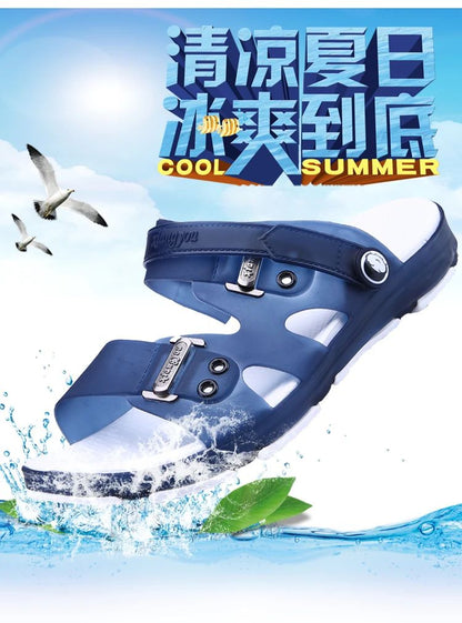 Summer Sandals Men Slippers Outdoor Beach Casual Shoes Zapatos De Hombre Indoor Durable Anti Slip Peep Toe New