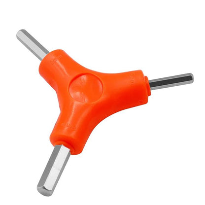 Conjunto de Chaves Hexagonais Trigeminais 3 em 1 2.5/3/4/5/6/8mm Chave Allen de Aço Carbono Ferramentas Manuais Ferramentas de Manutenção de Bicicletas