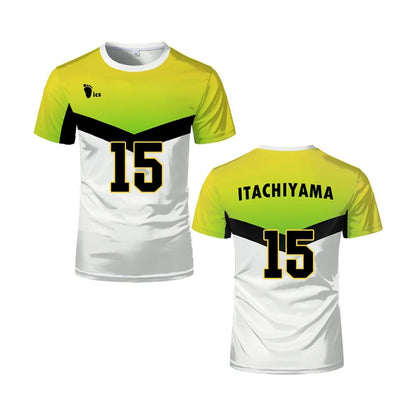 Japanese Anime Haikyuu Jersey Itachiyama Institute Kiyoomi Sakusa Cosplay Man T-Shirts Sports Gym Oversized Men/Women Y2k Tees