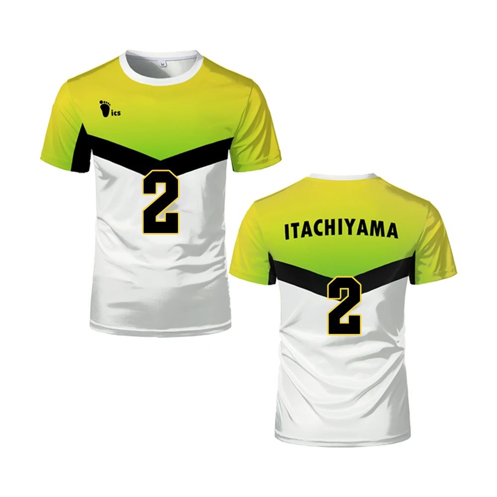 Japanese Anime Haikyuu Jersey Itachiyama Institute Kiyoomi Sakusa Cosplay Man T-Shirts Sports Gym Oversized Men/Women Y2k Tees