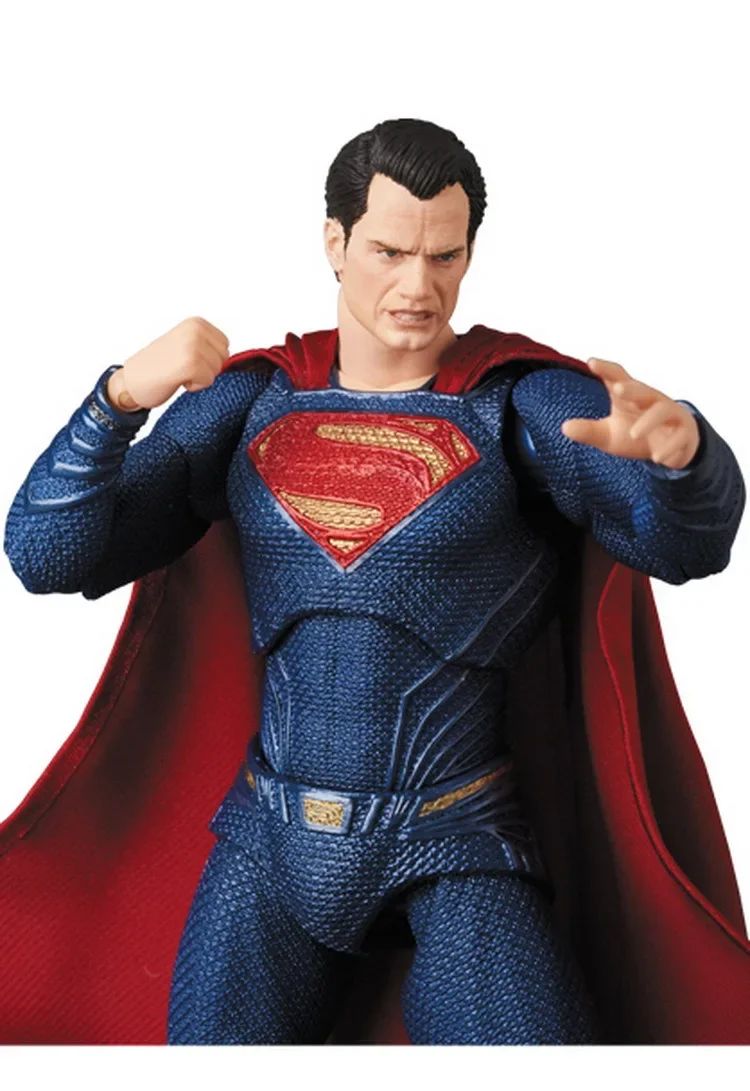 16cm DC Superman MAFEX 057 Liga da Justiça Super Homem Boneco Articulado Colecionável Modelo BJD Brinquedo de Presente