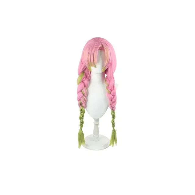 Adult Children Anime Kanroji Mitsuri Cosplay Costume Kimono Haori Dress Wig Clothes Halloween Costume for Adult Children